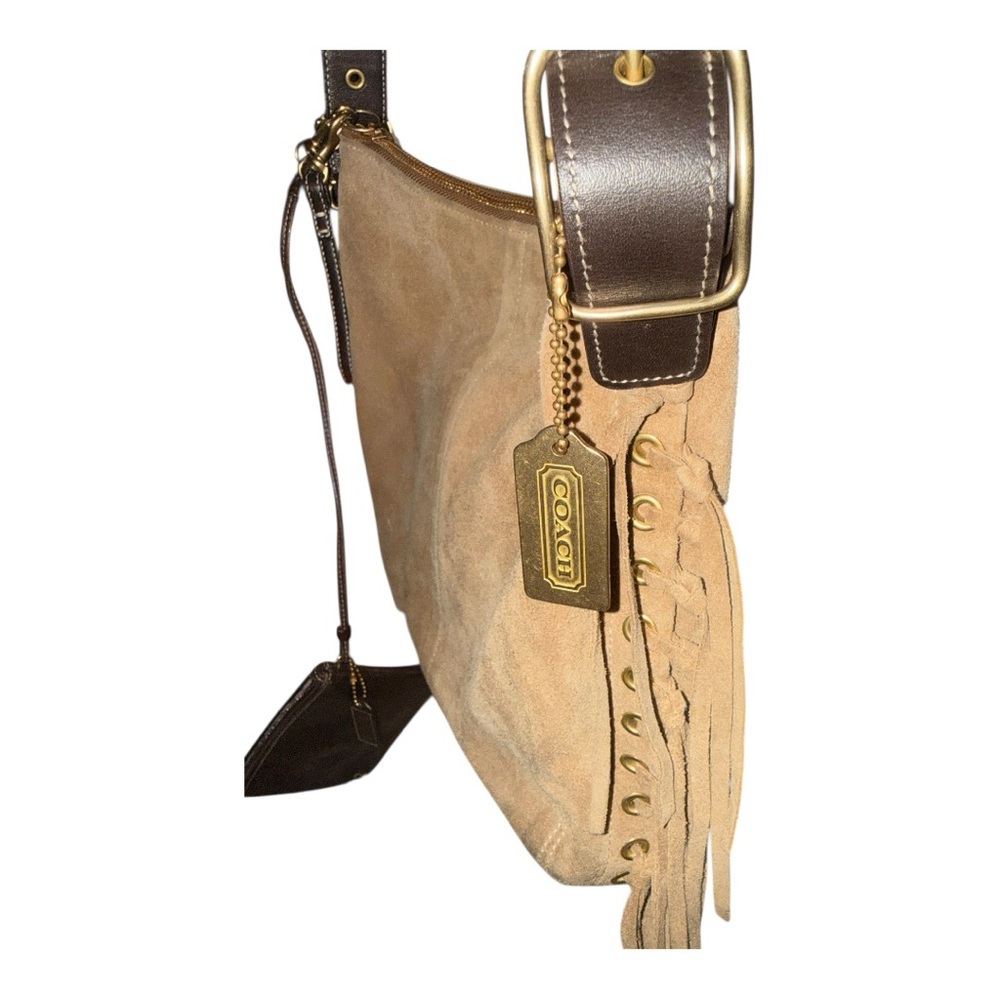 Coach Suede Fringe Crossbody Bag Vintage 9330 + Bonus Wristlet